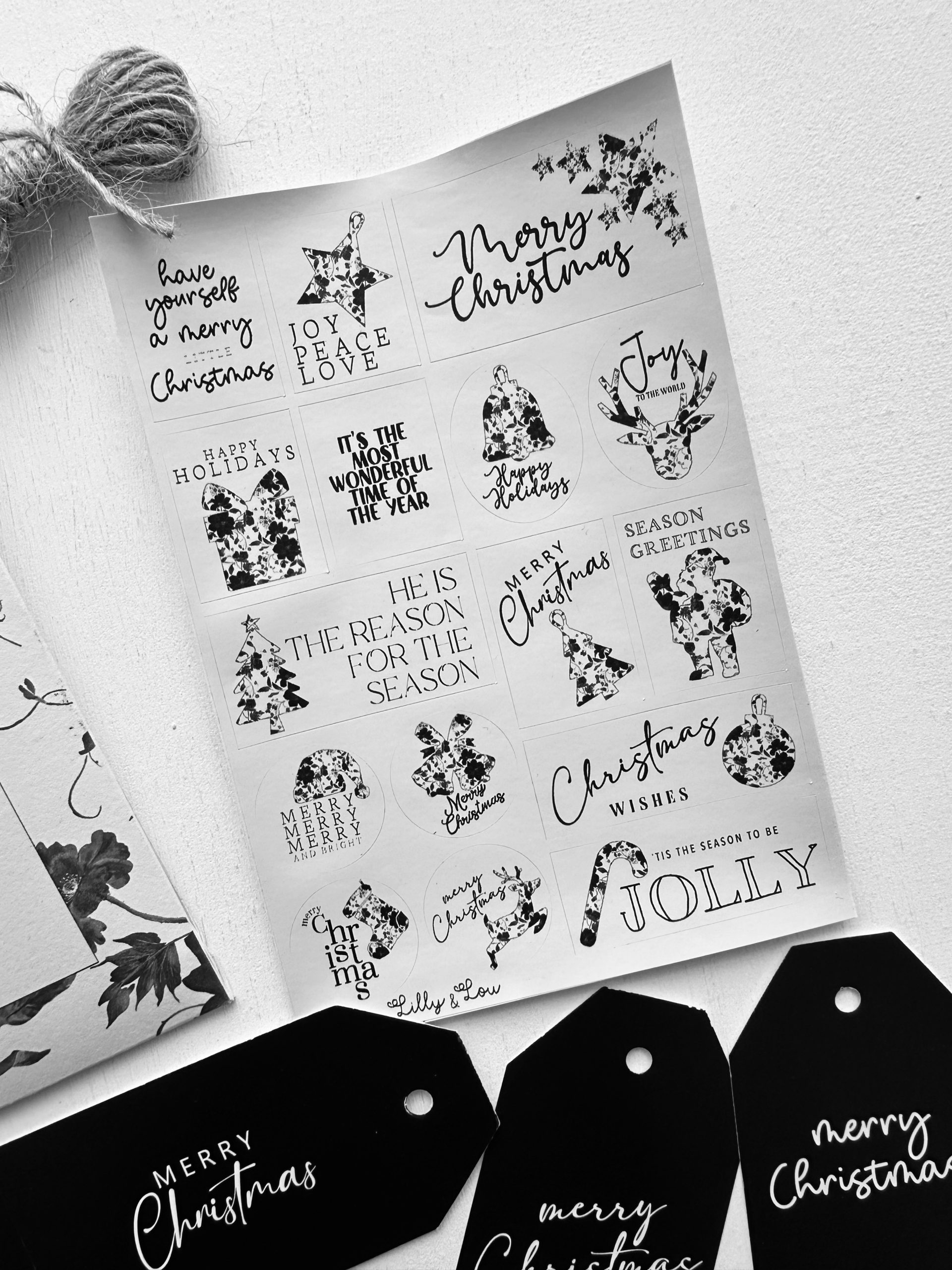 Gift tag & sticker sheet bundle - Christmas - Image 3